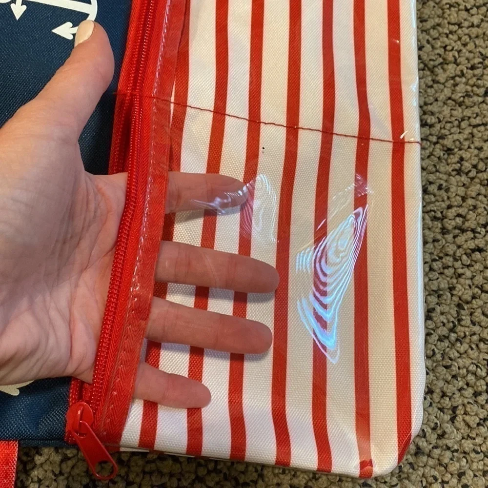 NWT Swim Suit Wet Bag w/ Anchors & Stripes